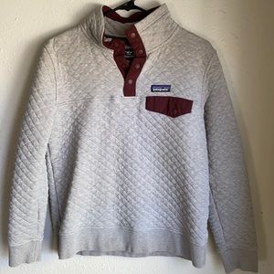 Patagonia quilted snap sweatshirt